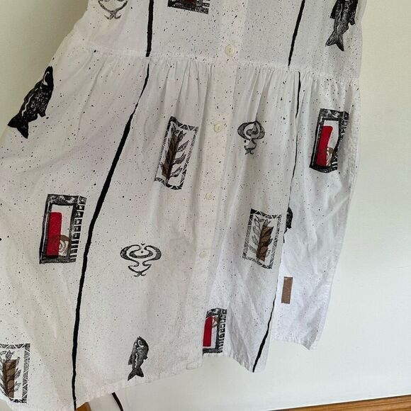 Play Alegre Art to Wear Vintage Hand Painted 1980s San Diego California Drop Wai - Picture 4 of 12